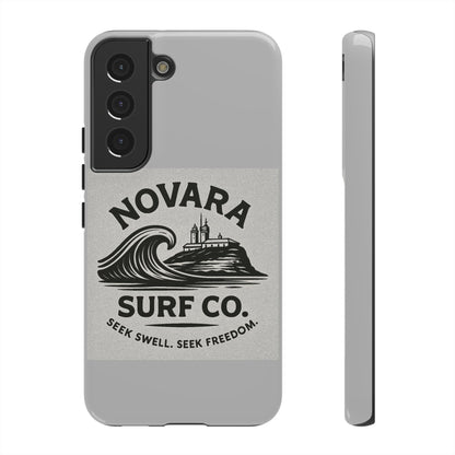 Novara Surf Co. Tough Case – Coastal Wave Logo (Impact Protection)