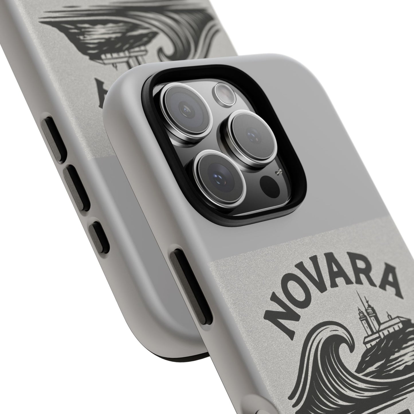 Novara Surf Co. Tough Case – Coastal Wave Logo (Impact Protection)