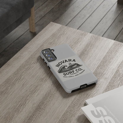 Novara Surf Co. Tough Case – Coastal Wave Logo (Impact Protection)