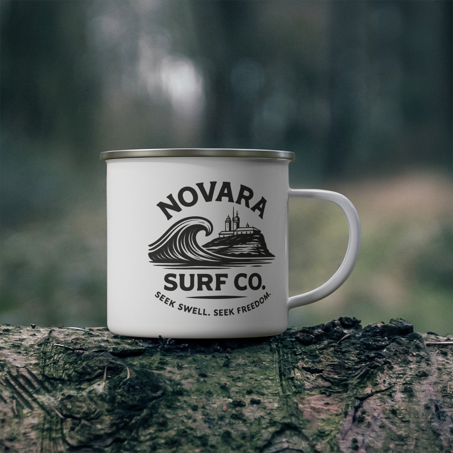 Novara Surf Co. Enamel Mug – Vintage Wave Camp Cup