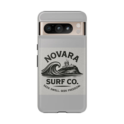 Novara Surf Co. Tough Case – Coastal Wave Logo (Impact Protection)