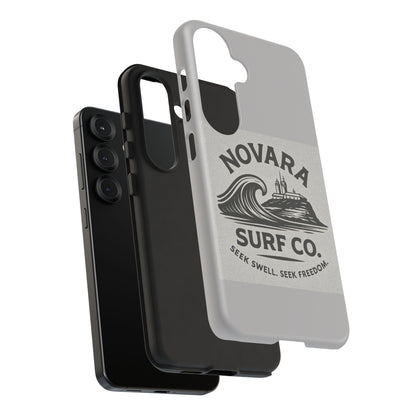 Novara Surf Co. Tough Case – Coastal Wave Logo (Impact Protection)