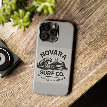 Novara Surf Co. Tough Case – Coastal Wave Logo (Impact Protection)
