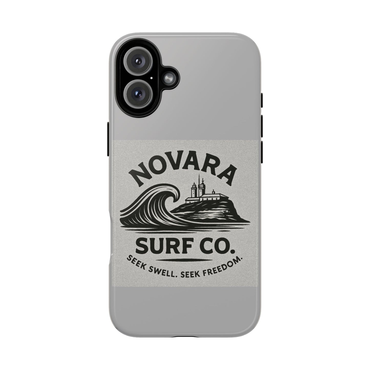 Novara Surf Co. Tough Case – Coastal Wave Logo (Impact Protection)