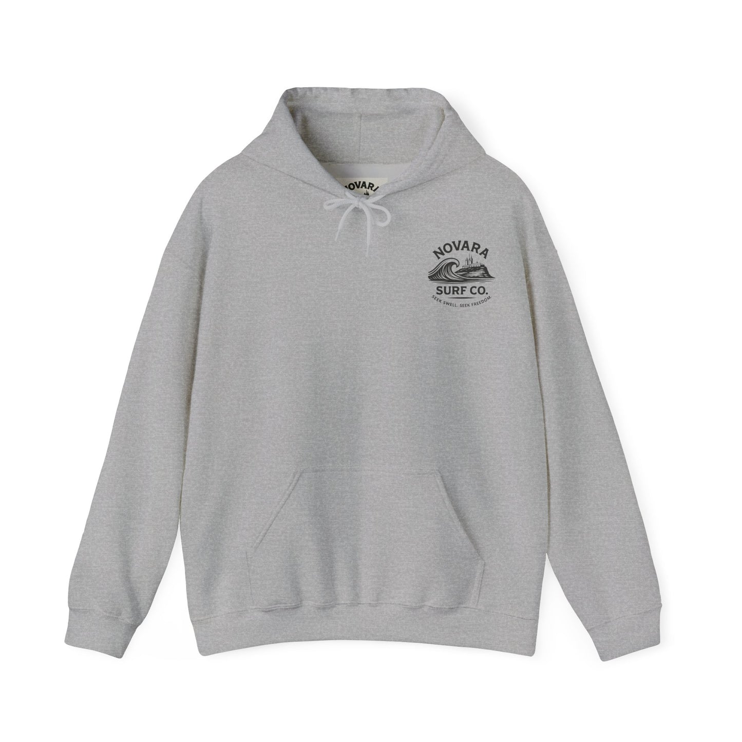 Novara Surf Co. “Coastal Heritage” Graphic Hoodie – Seek Swell, Seek Freedom