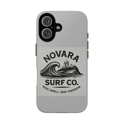 Novara Surf Co. Tough Case – Coastal Wave Logo (Impact Protection)