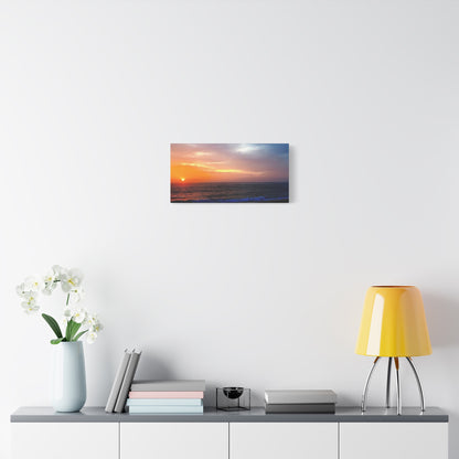 “Breakwall Dawn” – Newcastle Sunrise Matte Canvas