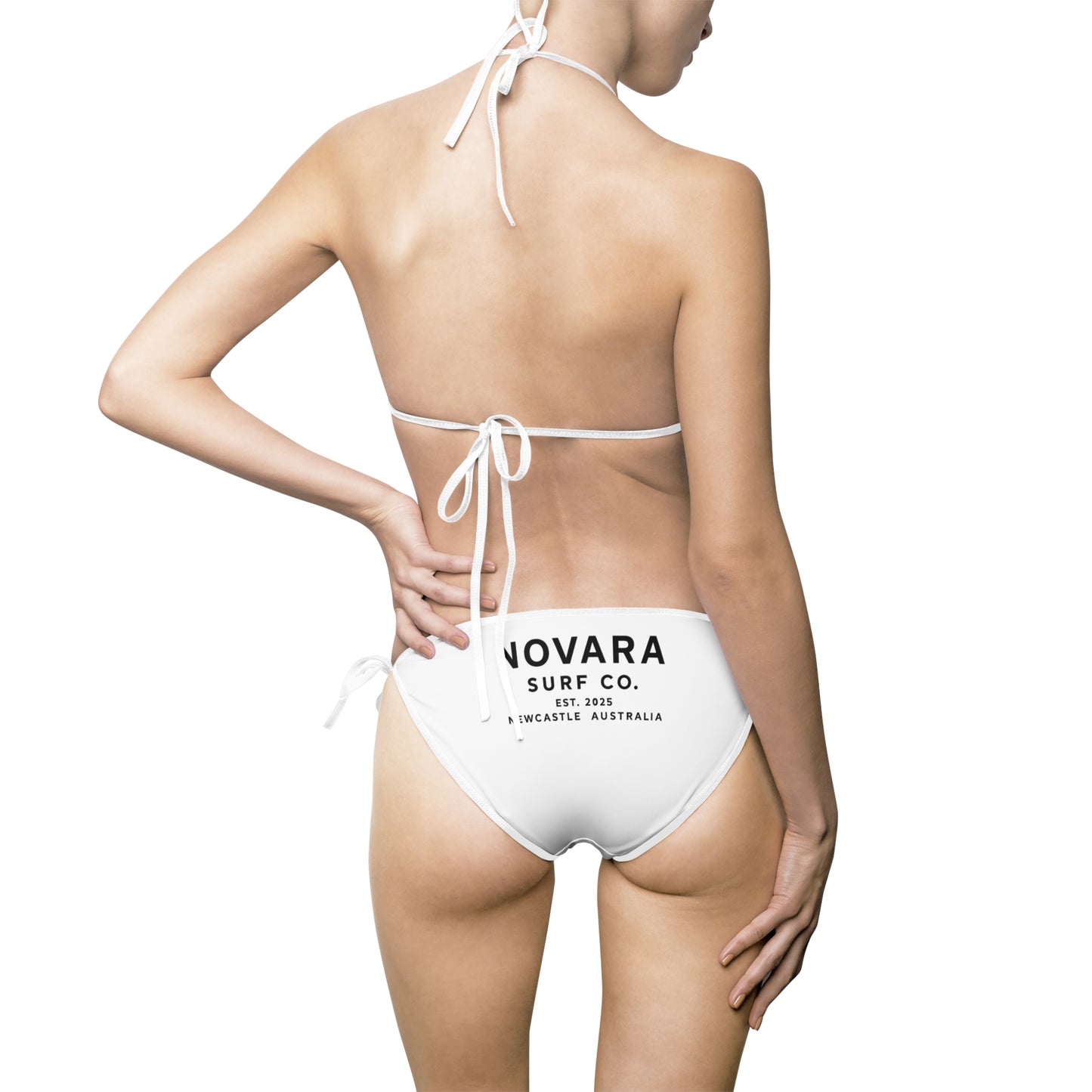 Novara Surf Co. Women’s Classic Tie Bikini Set – Coastal White