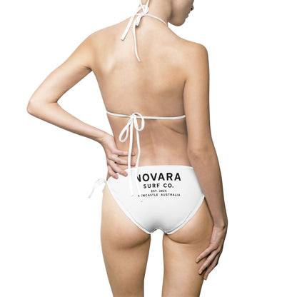 Novara Surf Co. Women’s Classic Tie Bikini Set – Coastal White