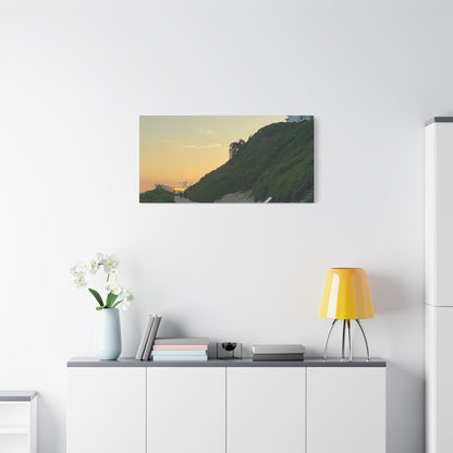 Beach Sunset Path Matte Stretched Canvas (1.25")
