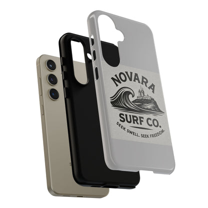 Novara Surf Co. Tough Case – Coastal Wave Logo (Impact Protection)