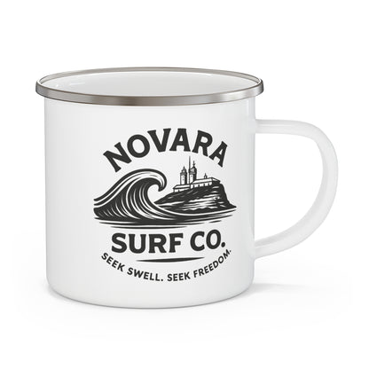 Novara Surf Co. Enamel Mug – Vintage Wave Camp Cup