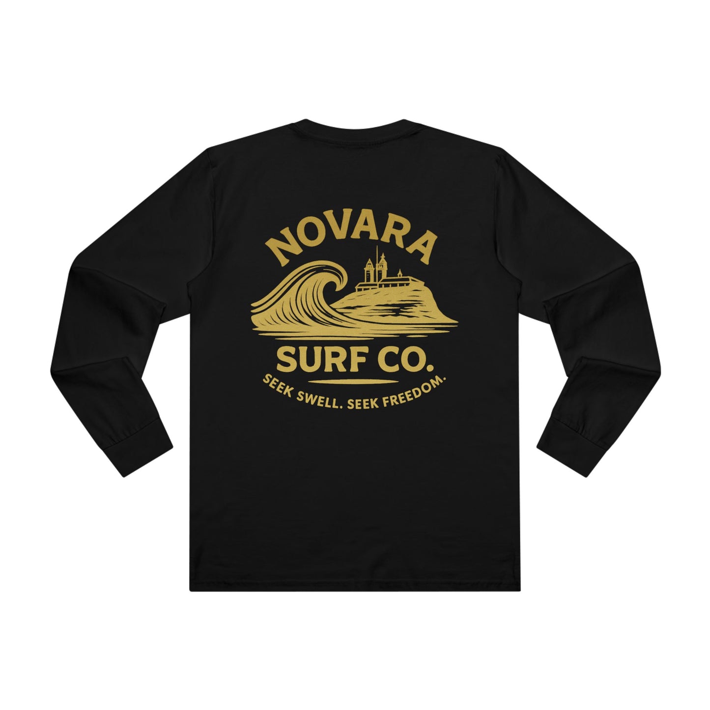 Novara Surf Co. “Shoreline Long Sleeve” – Vintage Wave Chest Logo