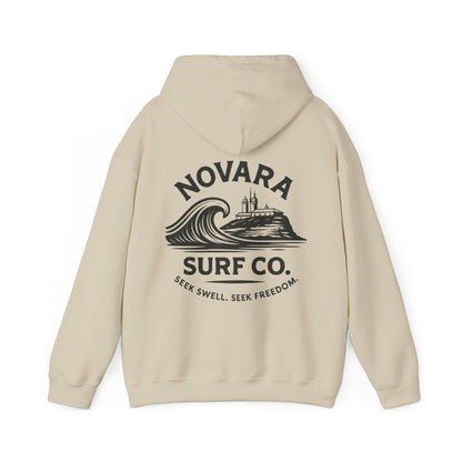 Novara Surf Co. “Coastal Heritage” Graphic Hoodie – Seek Swell, Seek Freedom