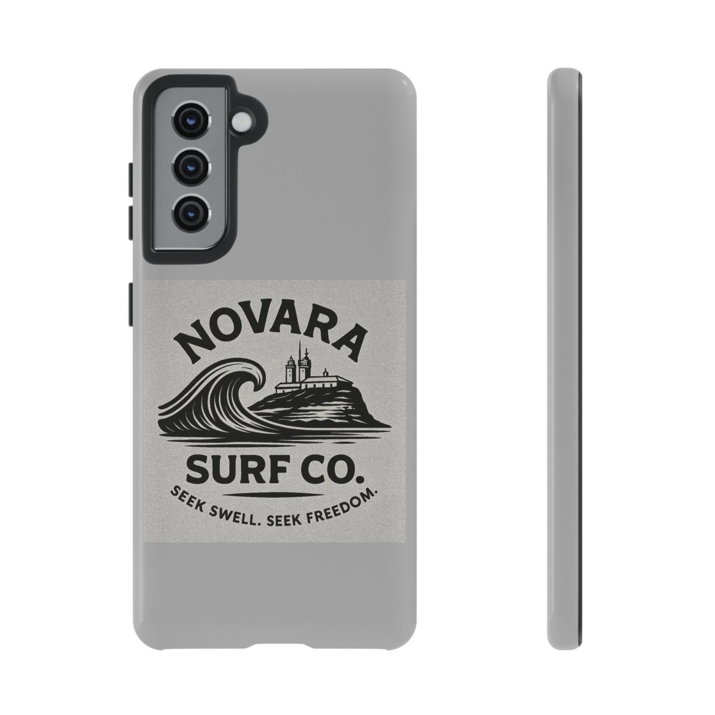 Novara Surf Co. Tough Case – Coastal Wave Logo (Impact Protection)