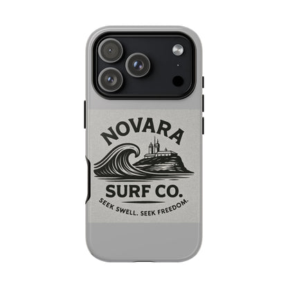 Novara Surf Co. Tough Case – Coastal Wave Logo (Impact Protection)