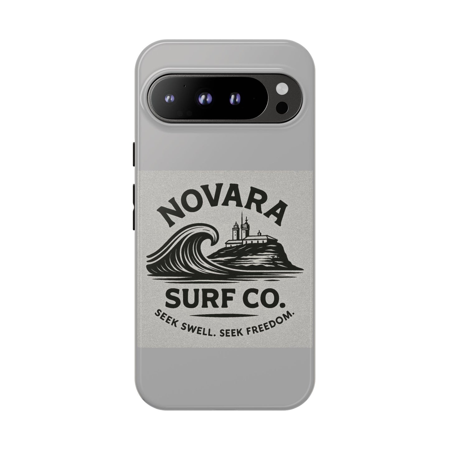 Novara Surf Co. Tough Case – Coastal Wave Logo (Impact Protection)