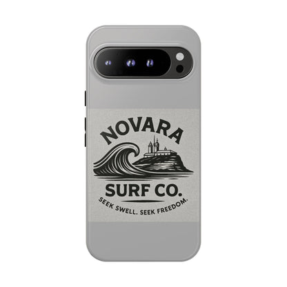 Novara Surf Co. Tough Case – Coastal Wave Logo (Impact Protection)