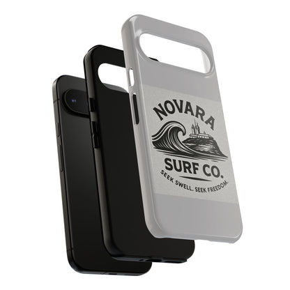 Novara Surf Co. Tough Case – Coastal Wave Logo (Impact Protection)