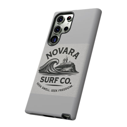 Novara Surf Co. Tough Case – Coastal Wave Logo (Impact Protection)