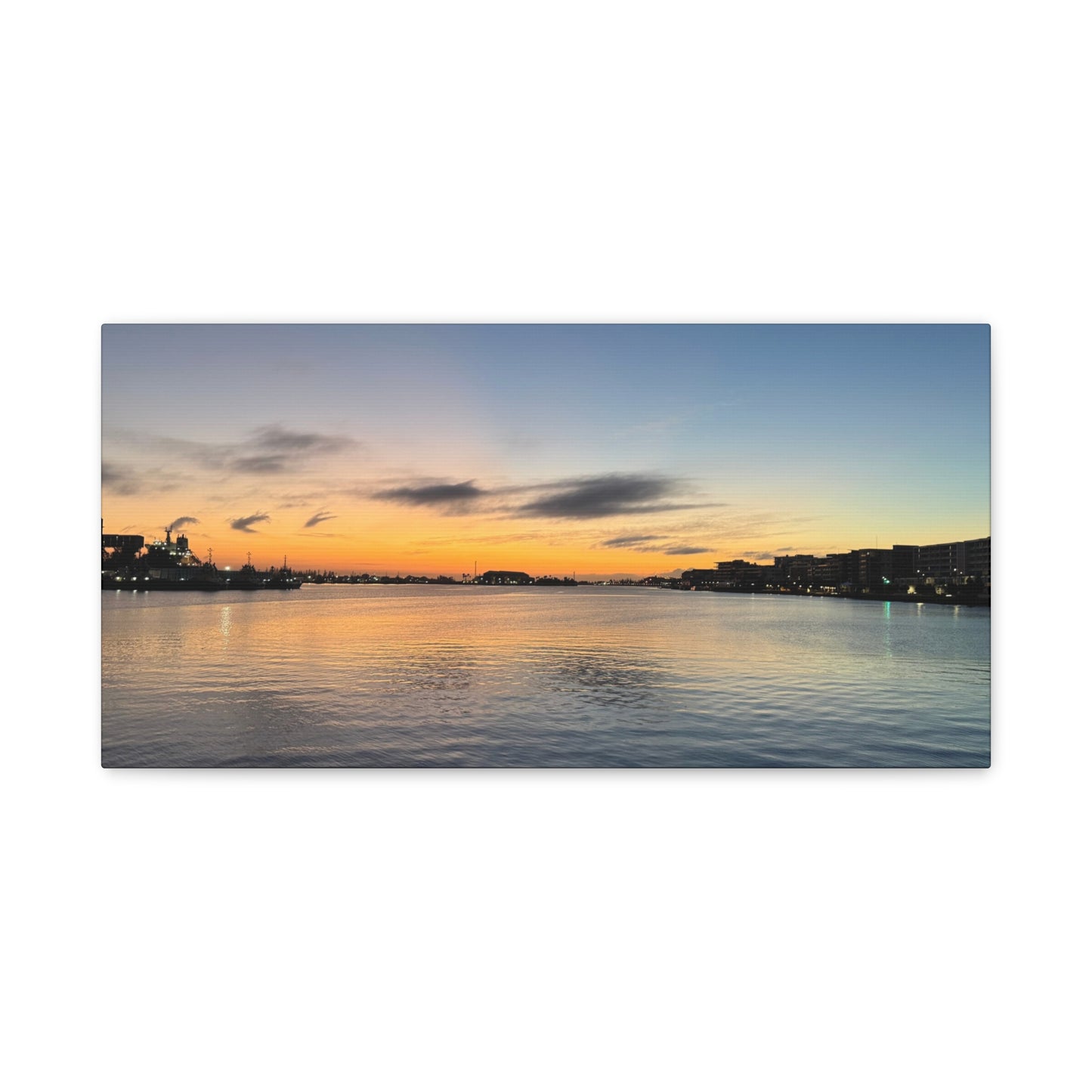 Sunset Harbor Matte Canvas Wall Art – Stretched 1.25"