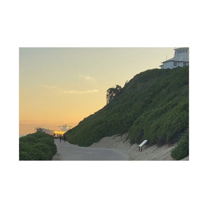 Beach Sunset Path Matte Stretched Canvas (1.25")