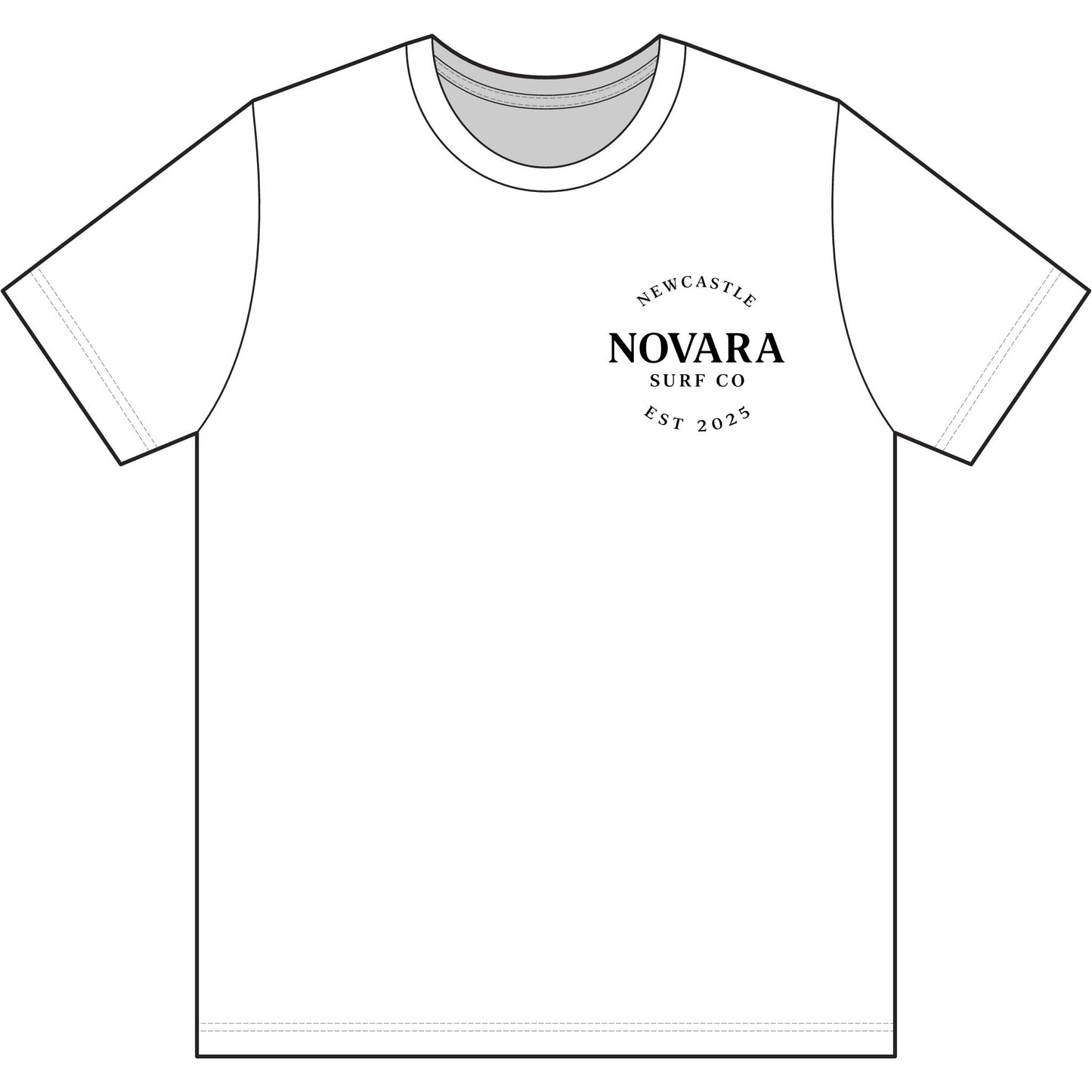 Novara Surf Co. Men's Moisture-Wicking Tee — Coastal Wave Logo