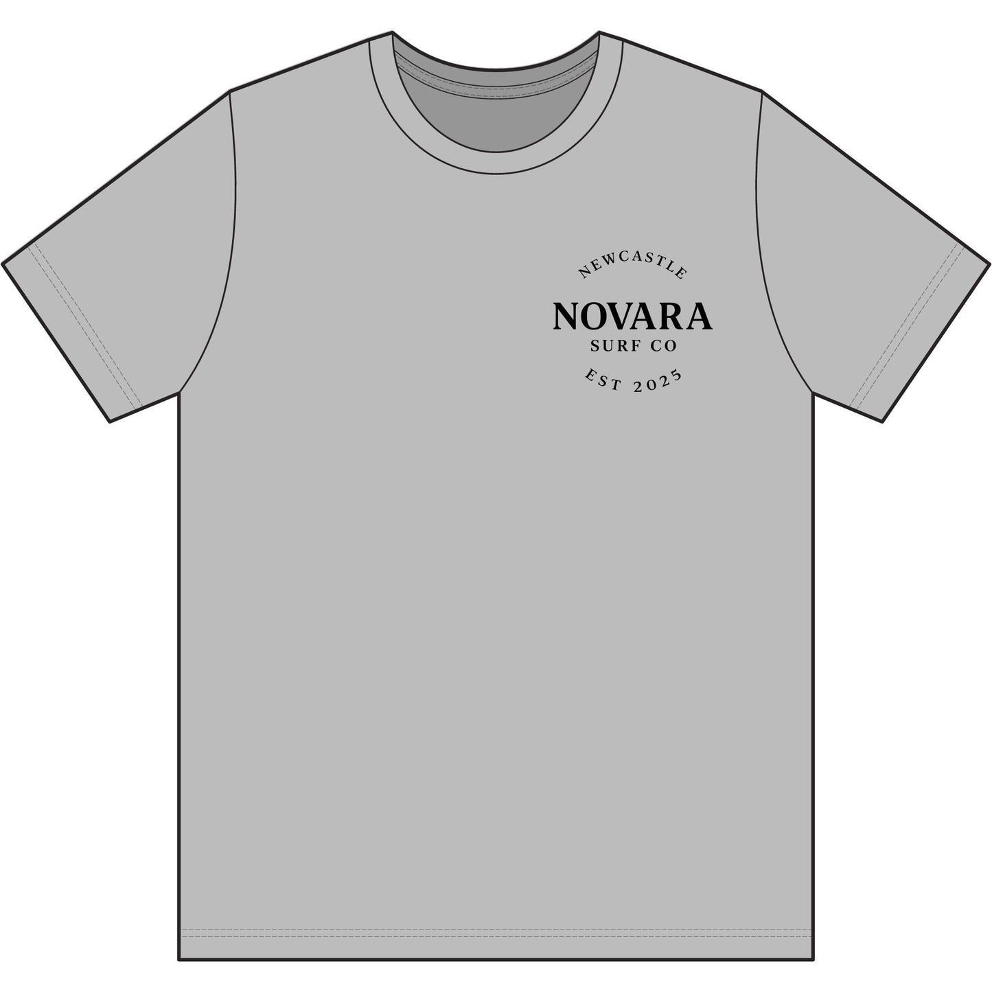 Novara Surf Co. Men's Moisture-Wicking Tee — Coastal Wave Logo