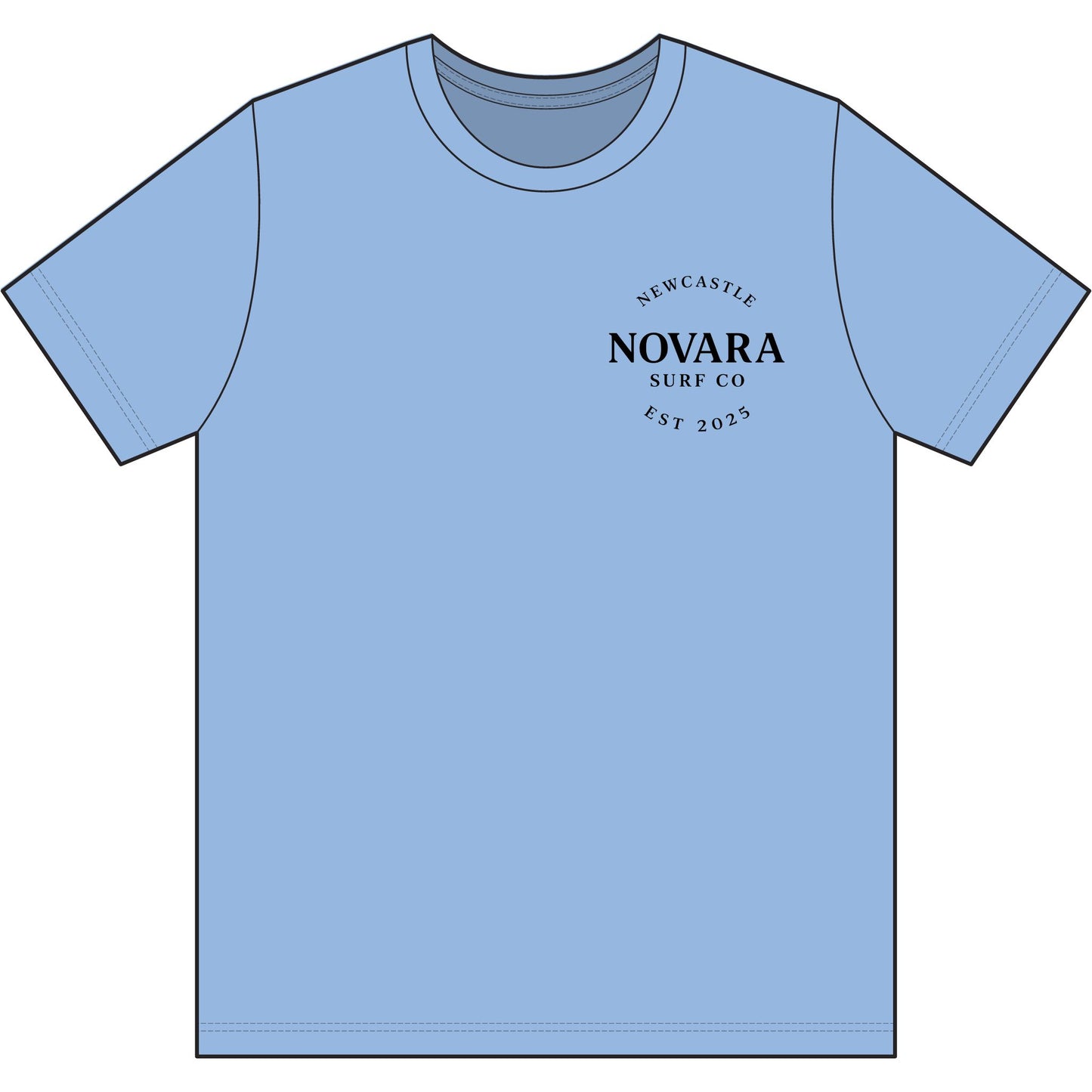 Novara Surf Co. Men's Moisture-Wicking Tee — Coastal Wave Logo