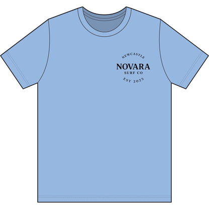 Novara Surf Co. Men's Moisture-Wicking Tee — Coastal Wave Logo