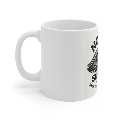 Novara Surf Co. “Classic Coastline” Ceramic Mug – Seek Swell, Seek Freedom