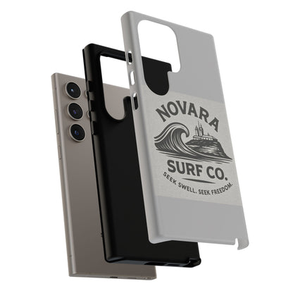 Novara Surf Co. Tough Case – Coastal Wave Logo (Impact Protection)