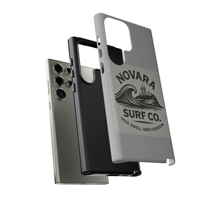 Novara Surf Co. Tough Case – Coastal Wave Logo (Impact Protection)