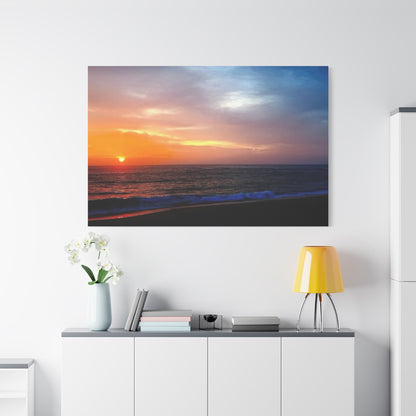 “Breakwall Dawn” – Newcastle Sunrise Matte Canvas