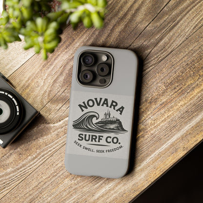 Novara Surf Co. Tough Case – Coastal Wave Logo (Impact Protection)