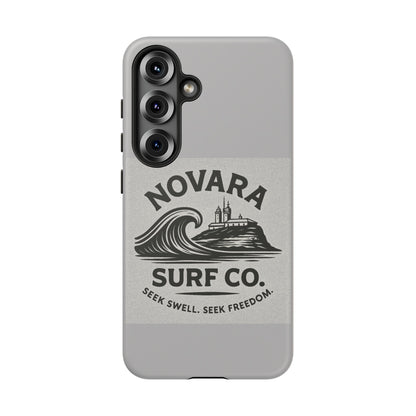 Novara Surf Co. Tough Case – Coastal Wave Logo (Impact Protection)