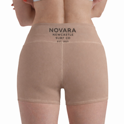Novara Women's High-Waist Yoga Shorts — Seamless Activewear for Pilates & Running