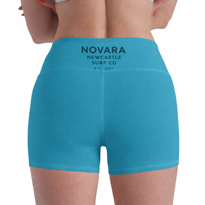 Novara Women's All-Over-Print Yoga Shorts — High-Waist Performance Activewear