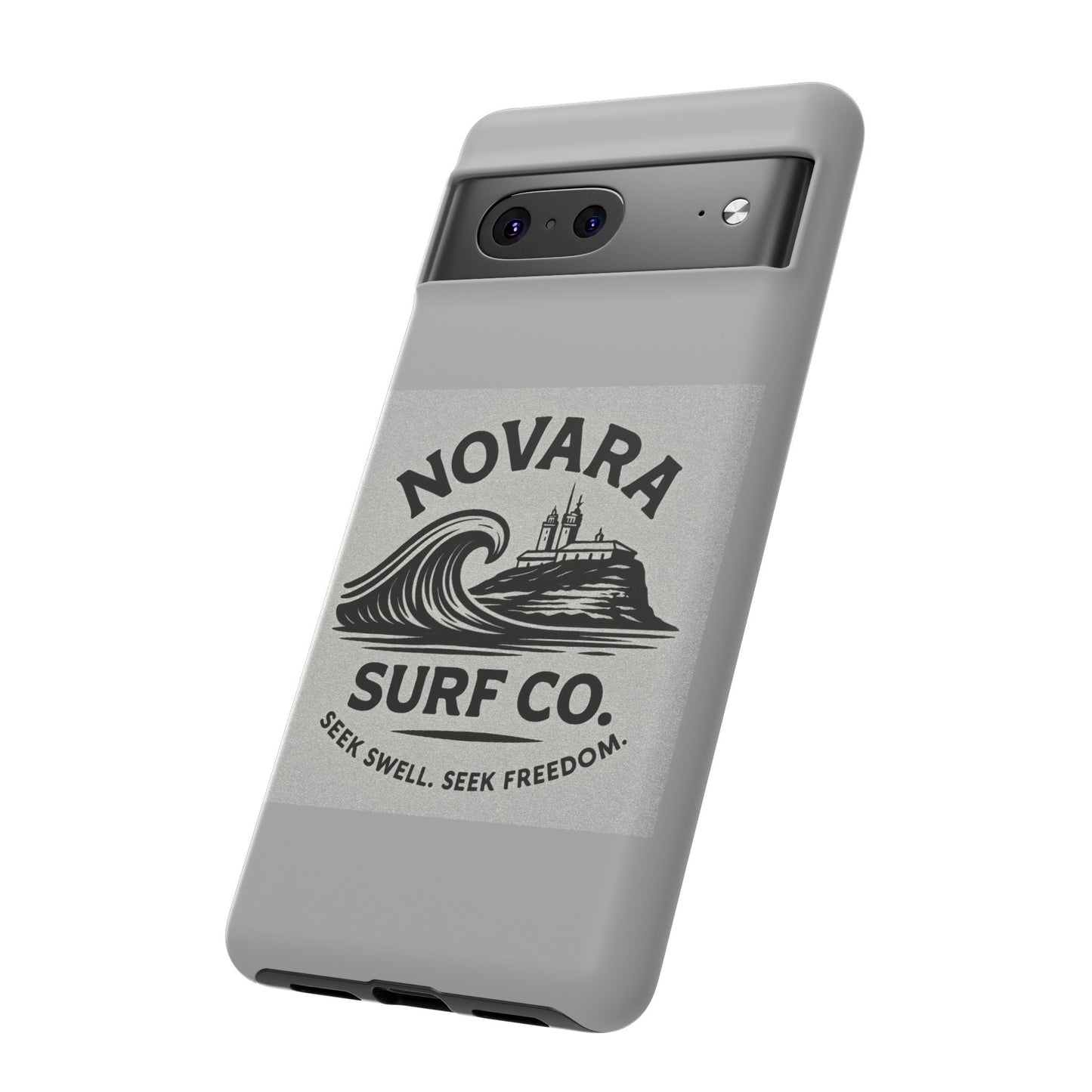 Novara Surf Co. Tough Case – Coastal Wave Logo (Impact Protection)