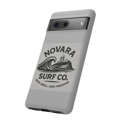 Novara Surf Co. Tough Case – Coastal Wave Logo (Impact Protection)
