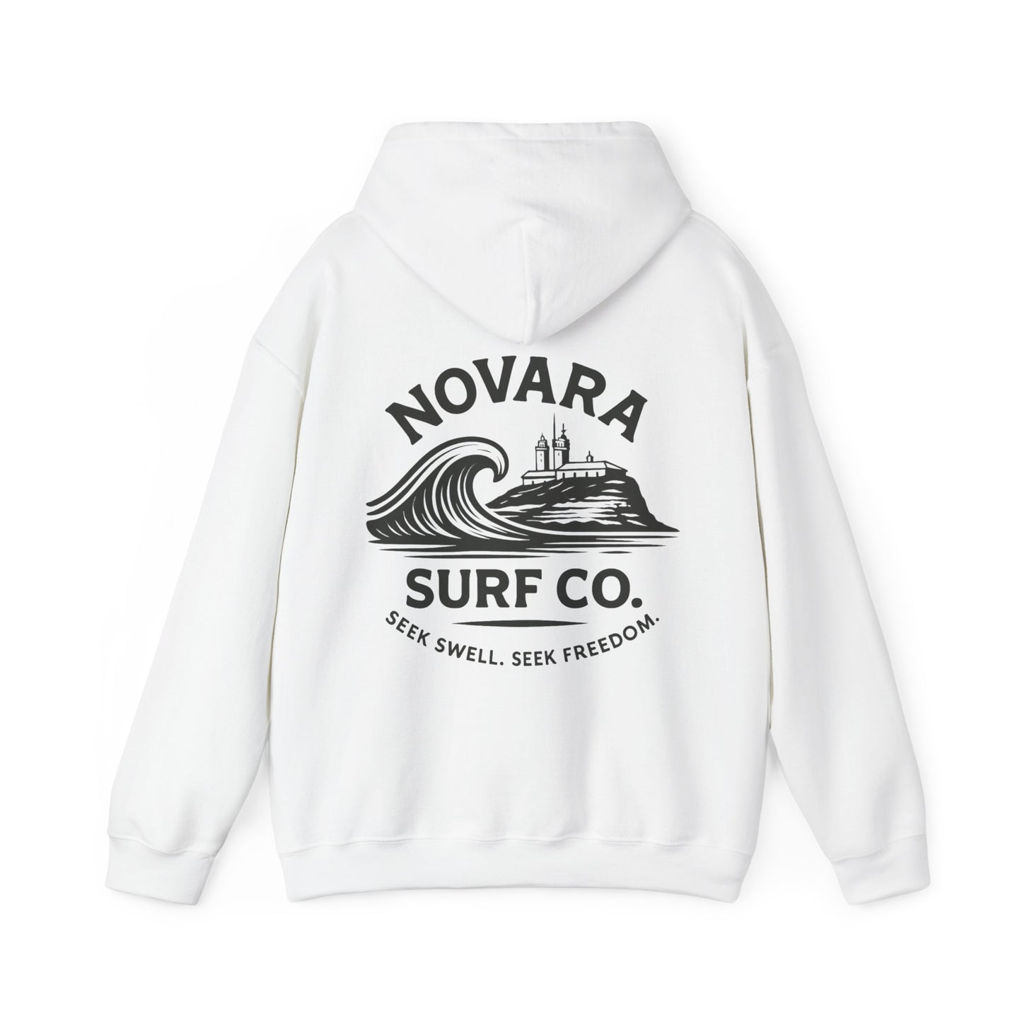Novara Surf Co. “Coastal Heritage” Graphic Hoodie – Seek Swell, Seek Freedom