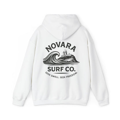 Novara Surf Co. “Coastal Heritage” Graphic Hoodie – Seek Swell, Seek Freedom