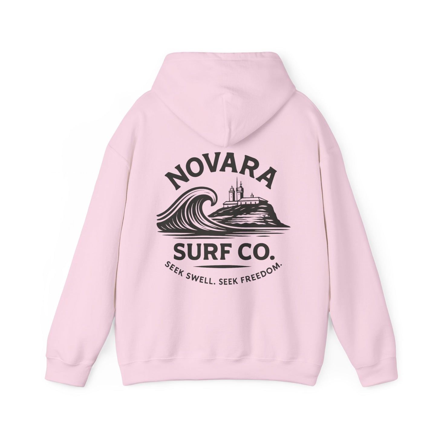 Novara Surf Co. “Coastal Heritage” Graphic Hoodie – Seek Swell, Seek Freedom