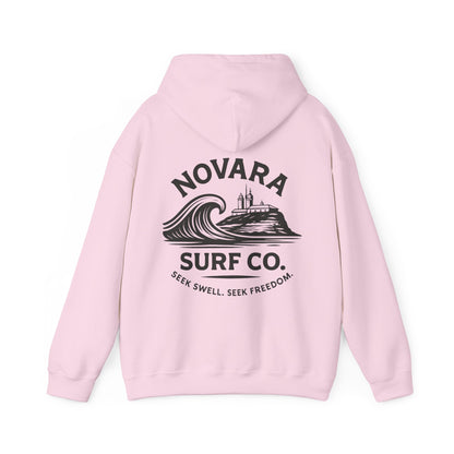 Novara Surf Co. “Coastal Heritage” Graphic Hoodie – Seek Swell, Seek Freedom