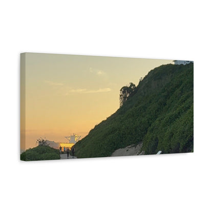 Beach Sunset Path Matte Stretched Canvas (1.25")