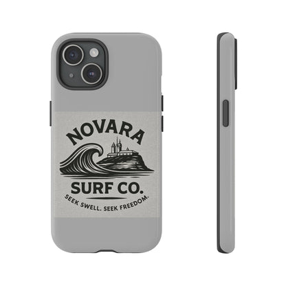 Novara Surf Co. Tough Case – Coastal Wave Logo (Impact Protection)