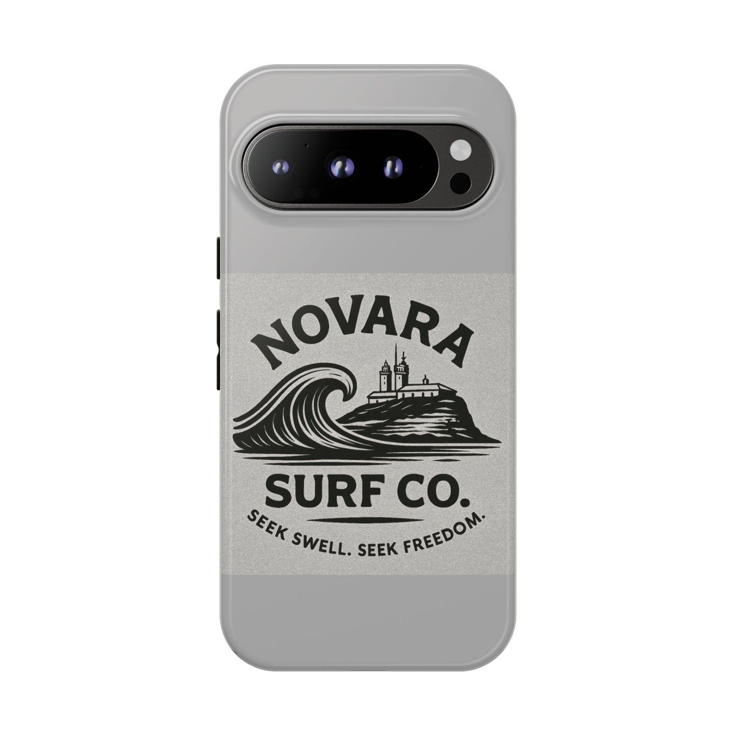 Novara Surf Co. Tough Case – Coastal Wave Logo (Impact Protection)