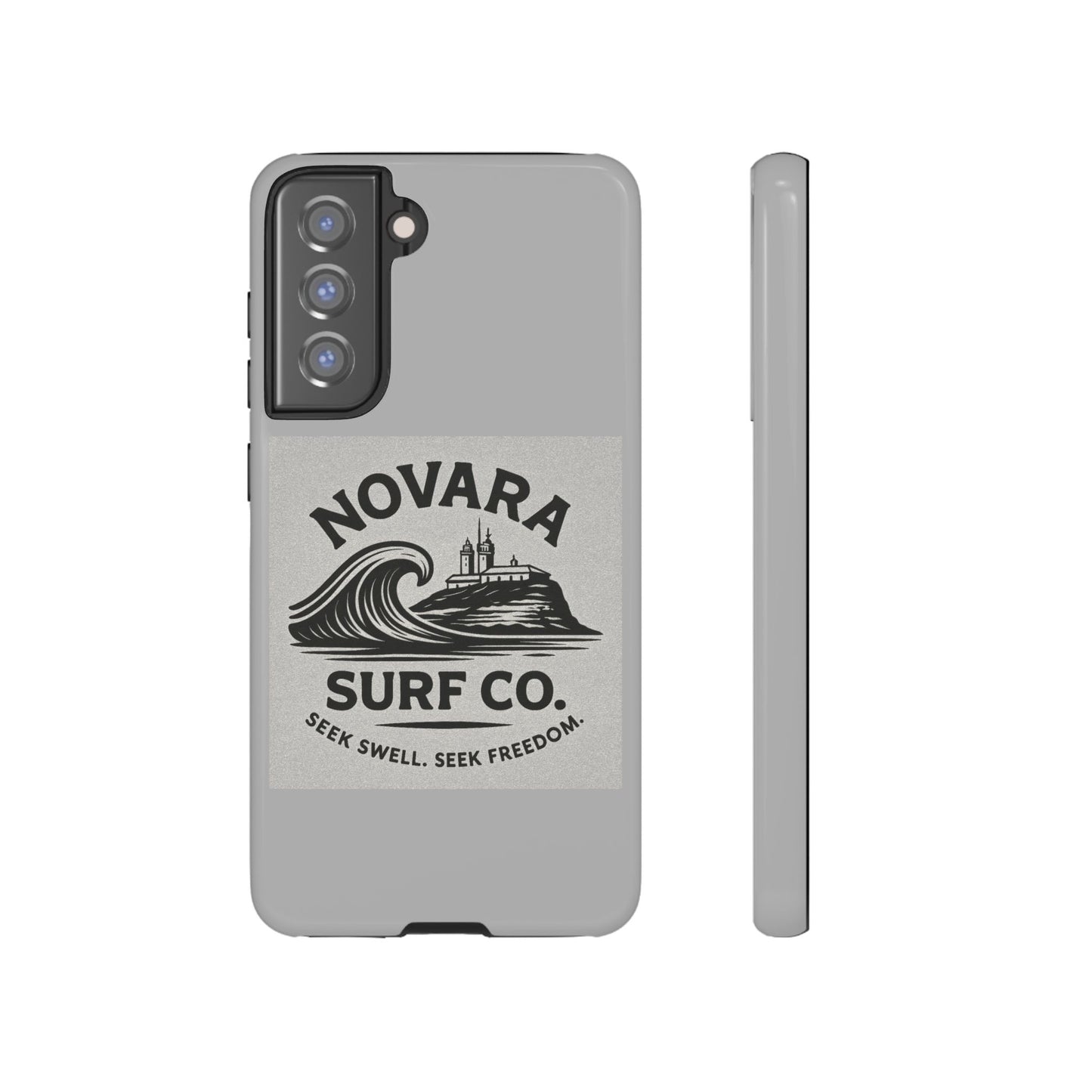 Novara Surf Co. Tough Case – Coastal Wave Logo (Impact Protection)