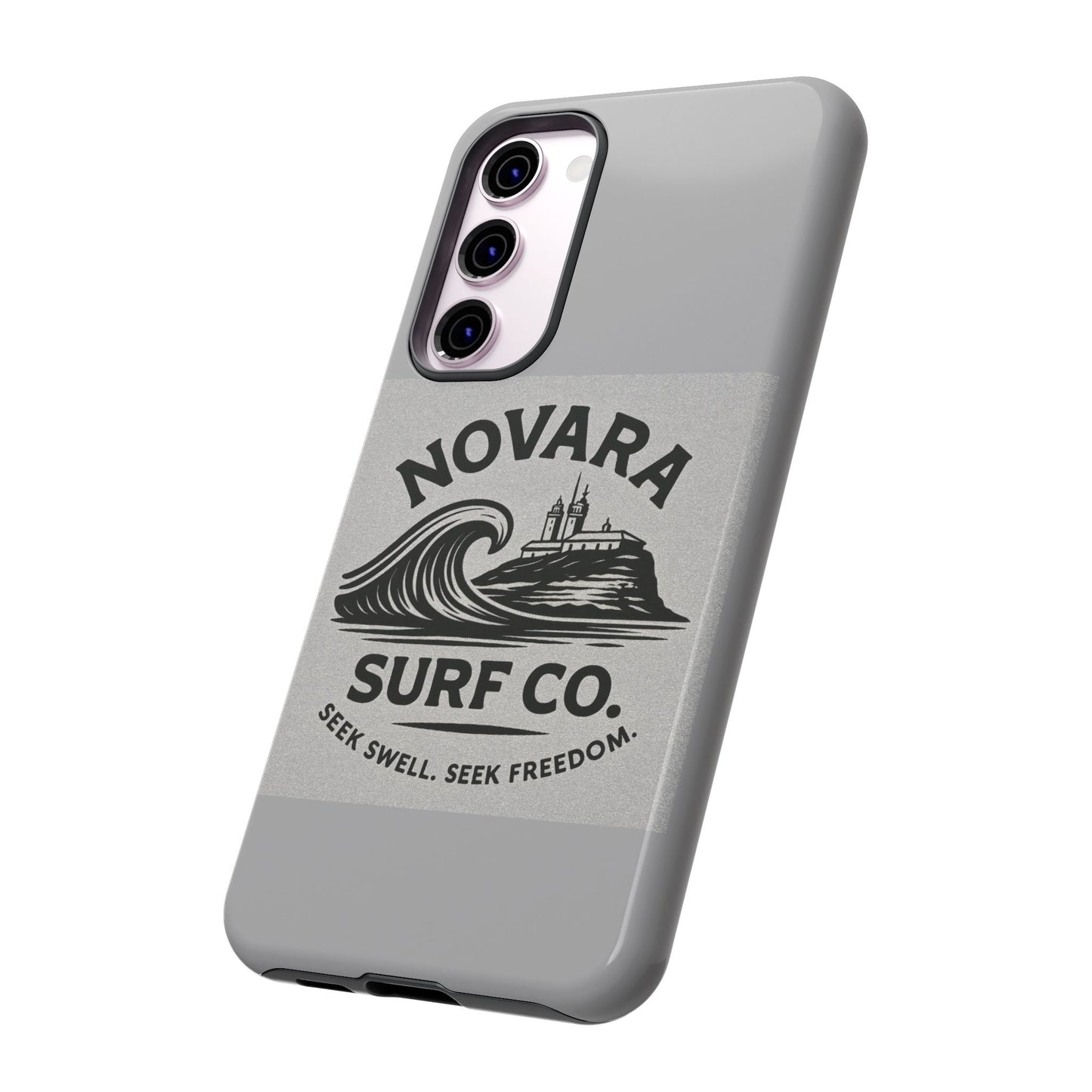 Novara Surf Co. Tough Case – Coastal Wave Logo (Impact Protection)