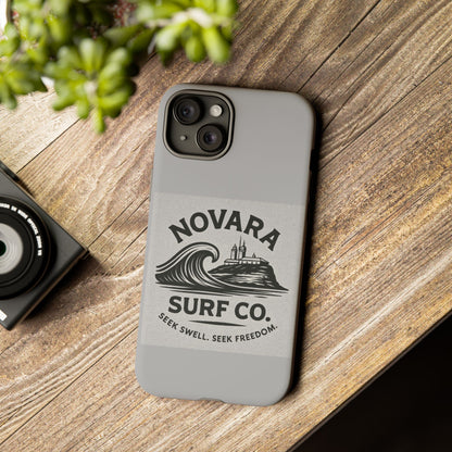 Novara Surf Co. Tough Case – Coastal Wave Logo (Impact Protection)
